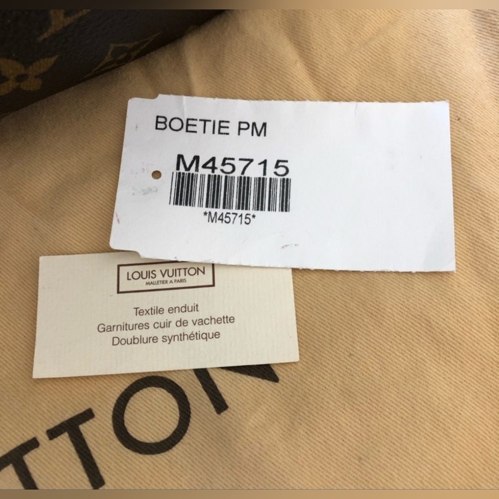 🎀LIKE NEW🎀 Boetie PM Louis Vuitton Monogram Canvas Shoulder Bag Brown and Tan - Picture 10 of 10